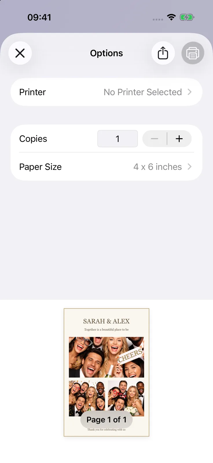 Print photo booth photos with AirPrint
